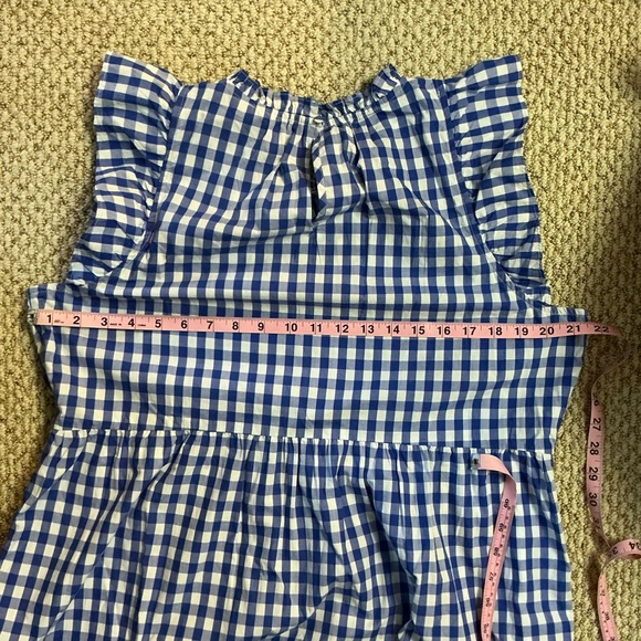 J. Crew gingham midi ruffle sleeve sundress sz L - Picture 6 of 6